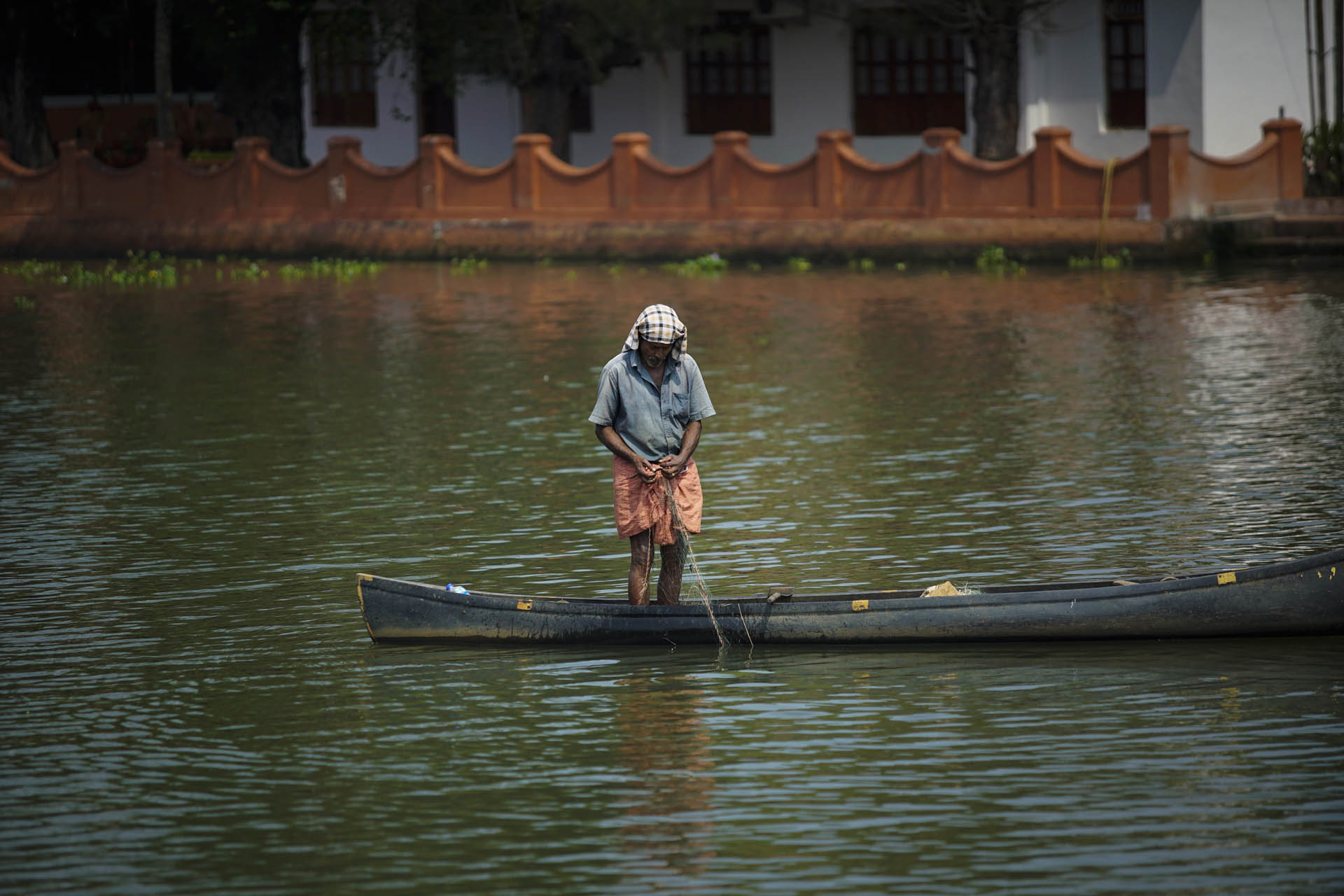 Fisherman at the Backwaters, Kerala